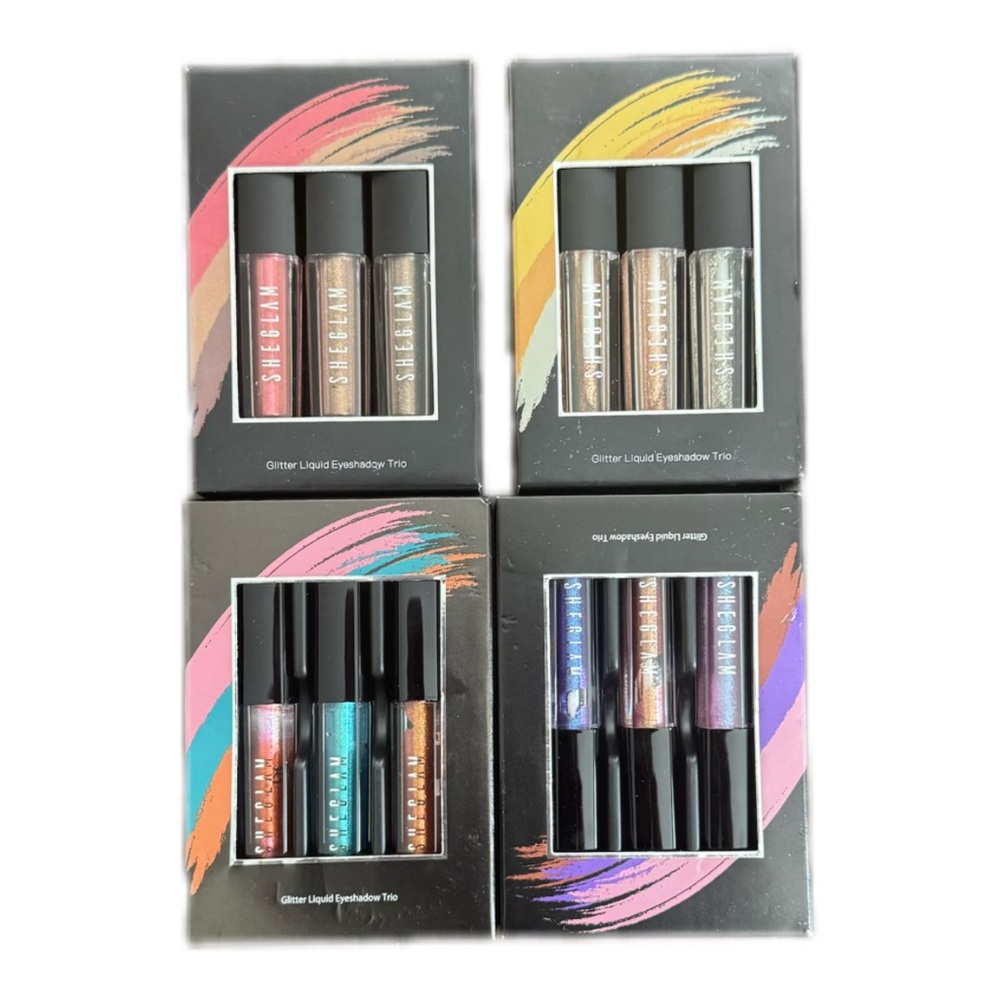 ʚ SHEGLAM Glitter Liquid Eyeshadow Trio Set (4 packs – 12 total shades!) ʚ